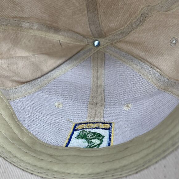 B.A.S.S. Fishing Bass Cap Hat Adjustable Baseball Snapback Tan Khaki - Picture 5 of 7